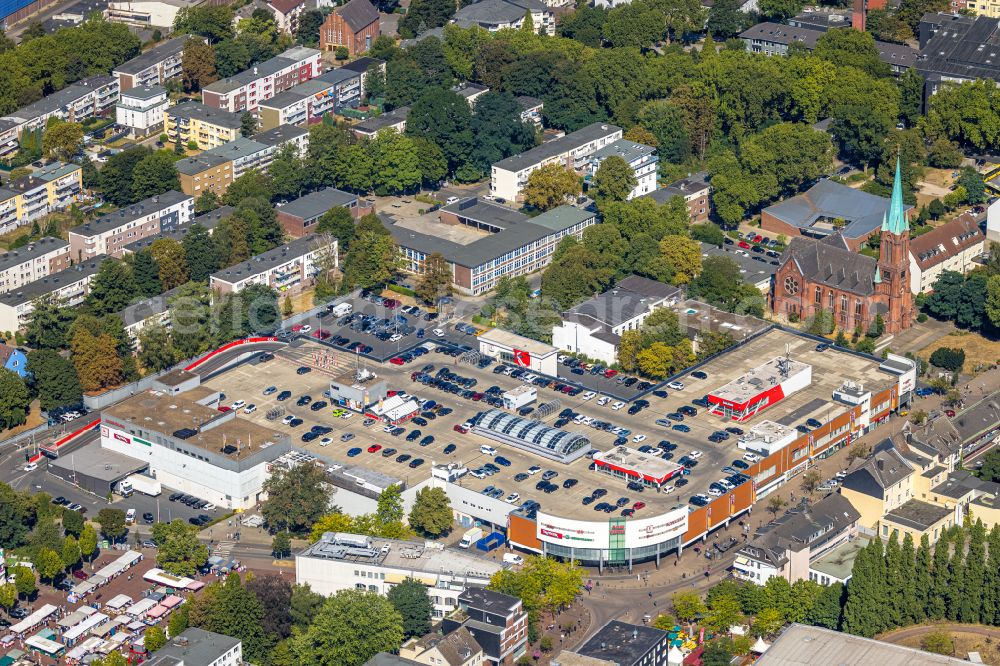 Essen from above - Building of the shopping center Allee-Center Essen-Altenessen on street Altenessener Strasse in the district Altenessen - Nord in Essen at Ruhrgebiet in the state North Rhine-Westphalia, Germany