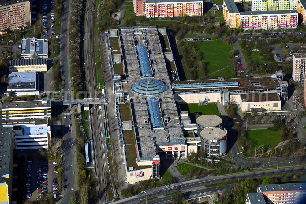 Aerial photograph Leipzig - Building of the shopping center Allee-Center in the district Gruenau in Leipzig in the state Saxony, Germany