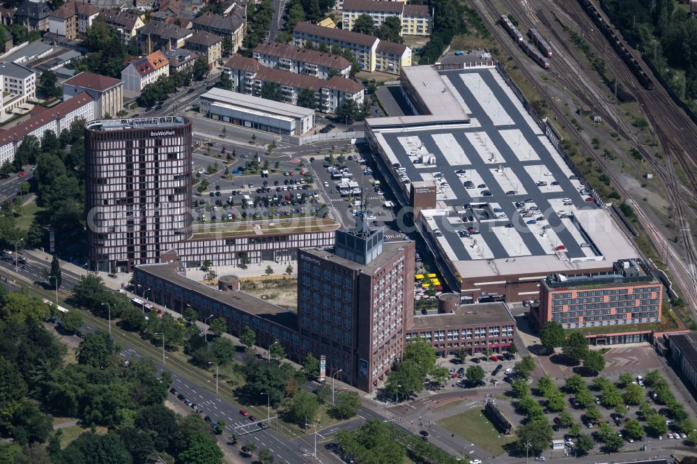 Aerial image Braunschweig - Building of the shopping center BraWo Park in Brunswick in the state Lower Saxony, Germany