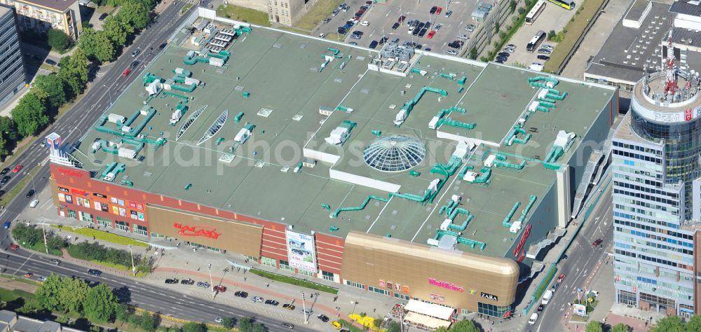 Szczecin - Stettin from above - Building of the shopping center Galaxy Centrum in Szczecin in West Pomeranian, Poland