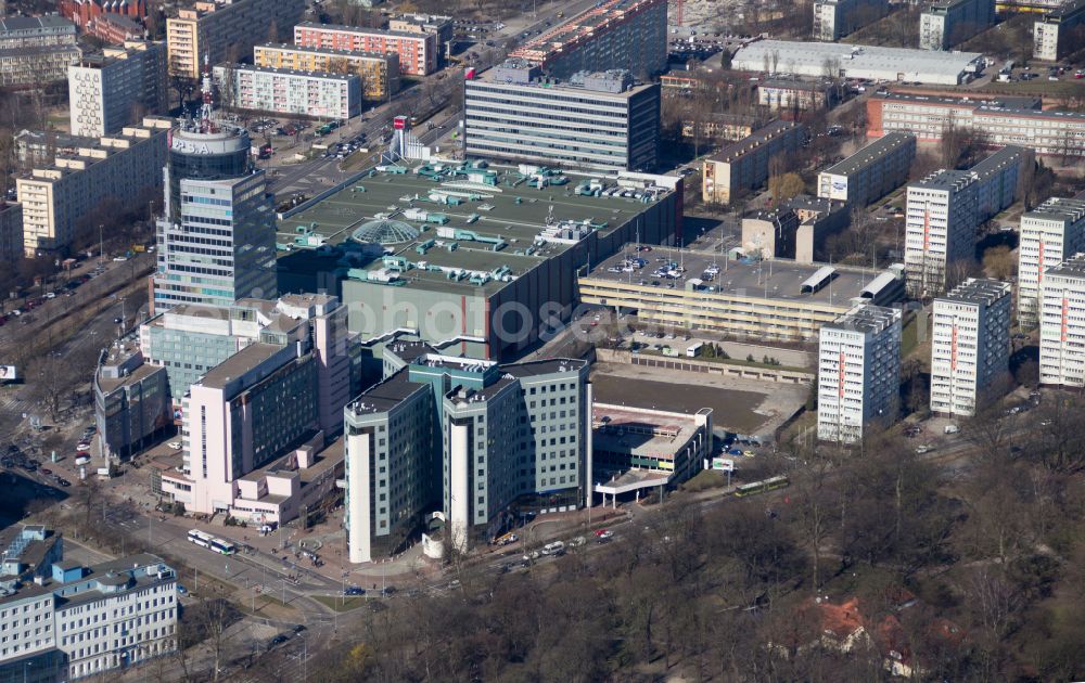 Szczecin - Stettin from the bird's eye view: Building of the shopping center Galaxy Centrum in Szczecin in West Pomeranian, Poland