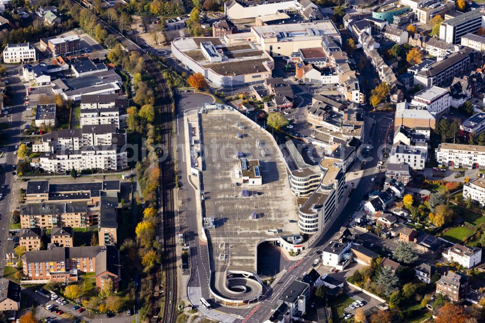 Kenten from the bird's eye view: Building of the shopping center Intro on Koelner Strasse in Bergheim in the state of North Rhine-Westphalia, Germany