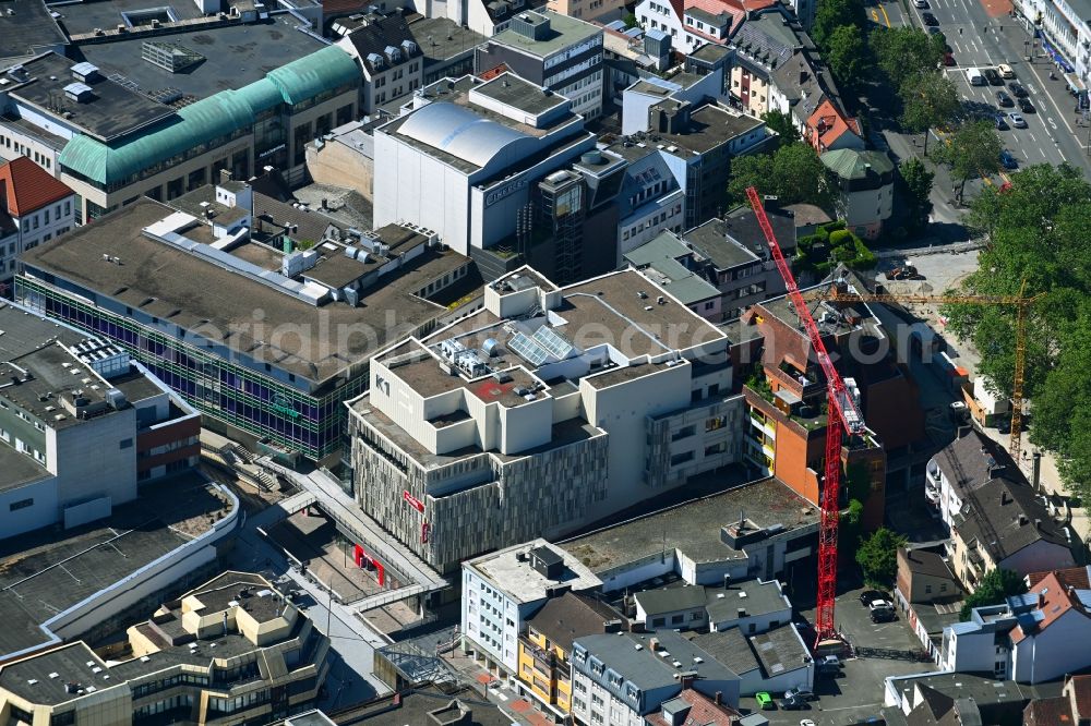 Paderborn from the bird's eye view: Building of the shopping center TK Maxx K1 on place Koenigsplatz in Paderborn in the state North Rhine-Westphalia, Germany