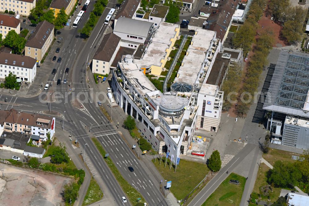 Aerial photograph Wolfsburg - Building of the shopping center Suedkopf Center on street Porschestrasse in Wolfsburg in the state Lower Saxony, Germany