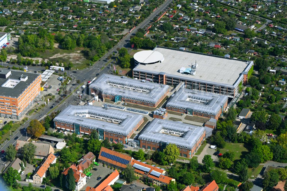 Aerial image Dresden - Building of the shopping center Seidnitz Center Dresden on street Enderstrasse in the district Seidnitz in Dresden in the state Saxony, Germany