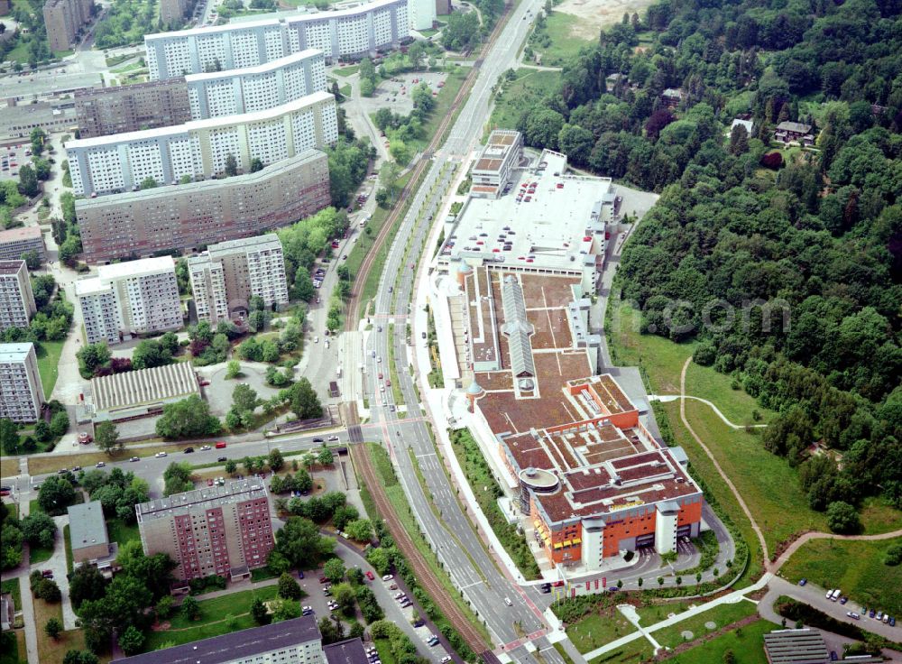 Aerial image Chemnitz - Building of the shopping center Vita-Center on street Wladimir-Sagorski-Strasse in the district Morgenleite in Chemnitz in the state Saxony, Germany