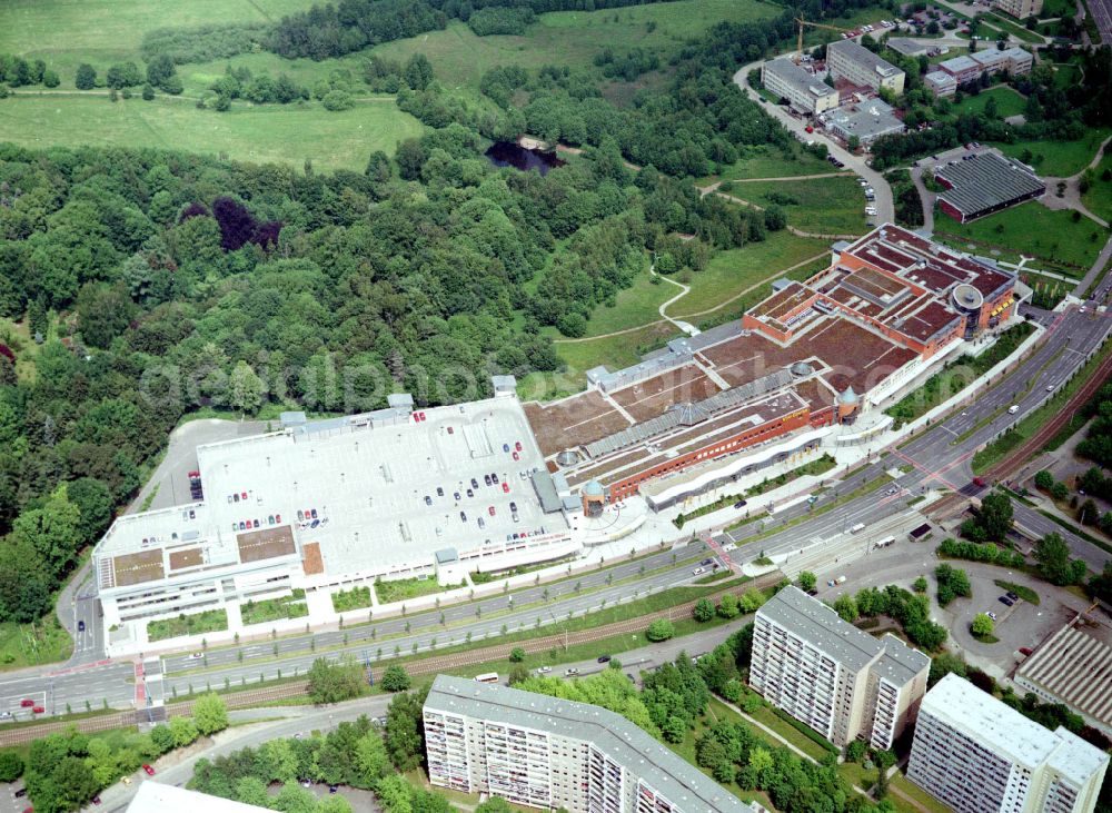 Aerial image Chemnitz - Building of the shopping center Vita-Center on street Wladimir-Sagorski-Strasse in the district Morgenleite in Chemnitz in the state Saxony, Germany