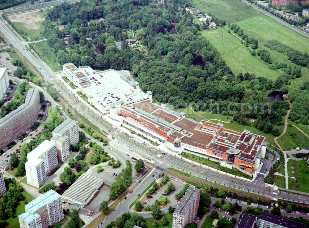 Aerial photograph Chemnitz - Building of the shopping center Vita-Center on street Wladimir-Sagorski-Strasse in the district Morgenleite in Chemnitz in the state Saxony, Germany