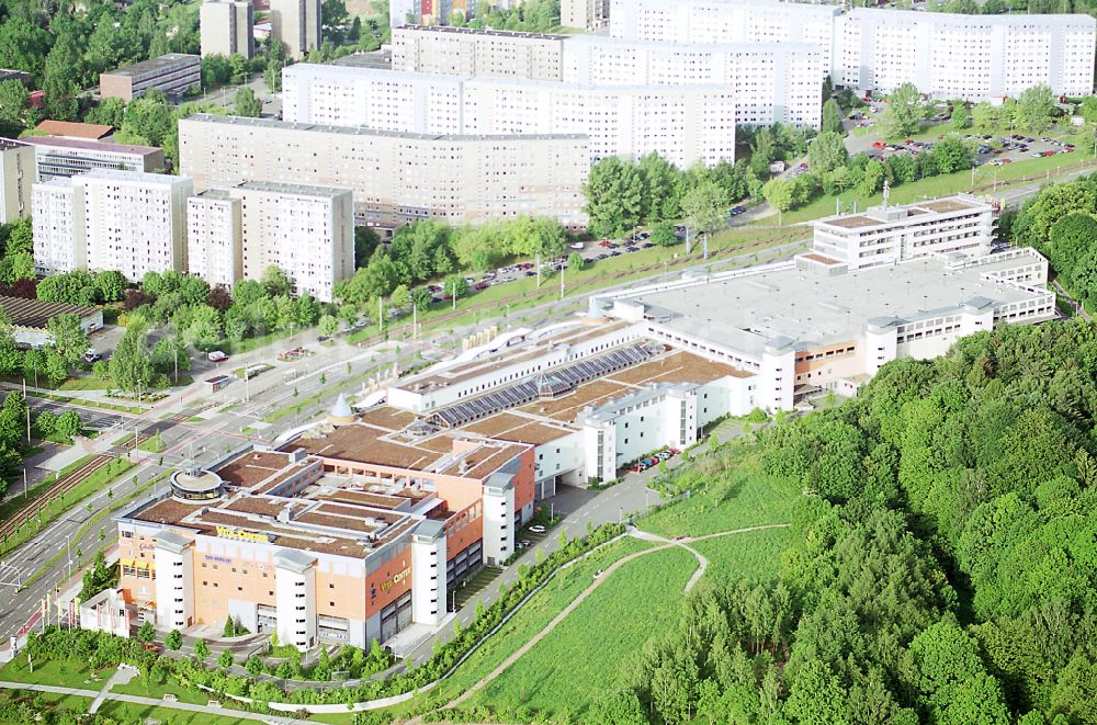 Aerial image Chemnitz - Building of the shopping center Vita-Center on street Wladimir-Sagorski-Strasse in the district Morgenleite in Chemnitz in the state Saxony, Germany