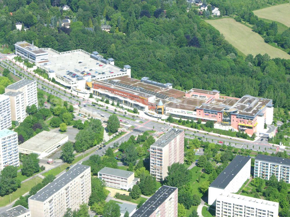 Aerial image Chemnitz - Building of the shopping center Vita-Center on street Wladimir-Sagorski-Strasse in the district Morgenleite in Chemnitz in the state Saxony, Germany