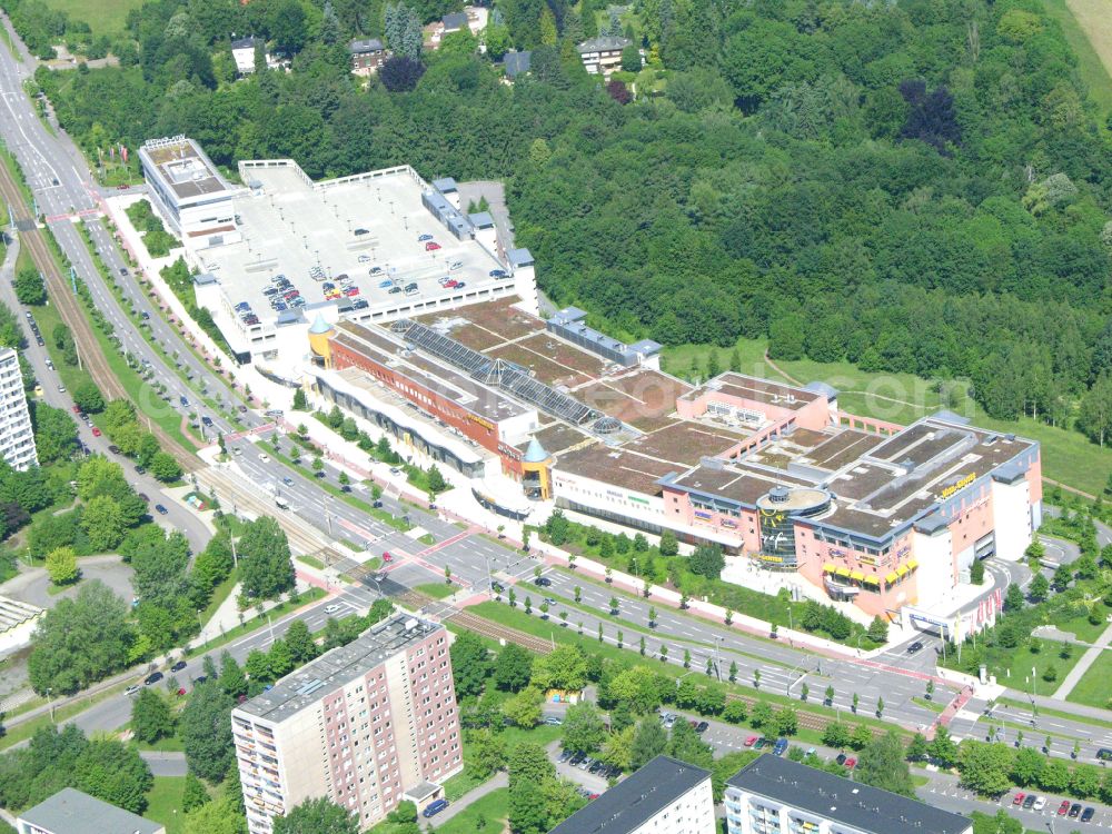 Aerial photograph Chemnitz - Building of the shopping center Vita-Center on street Wladimir-Sagorski-Strasse in the district Morgenleite in Chemnitz in the state Saxony, Germany