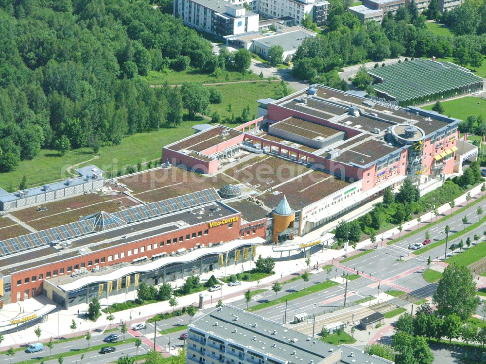 Aerial image Chemnitz - Building of the shopping center Vita-Center on street Wladimir-Sagorski-Strasse in the district Morgenleite in Chemnitz in the state Saxony, Germany