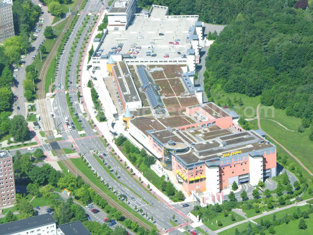 Chemnitz from above - Building of the shopping center Vita-Center on street Wladimir-Sagorski-Strasse in the district Morgenleite in Chemnitz in the state Saxony, Germany