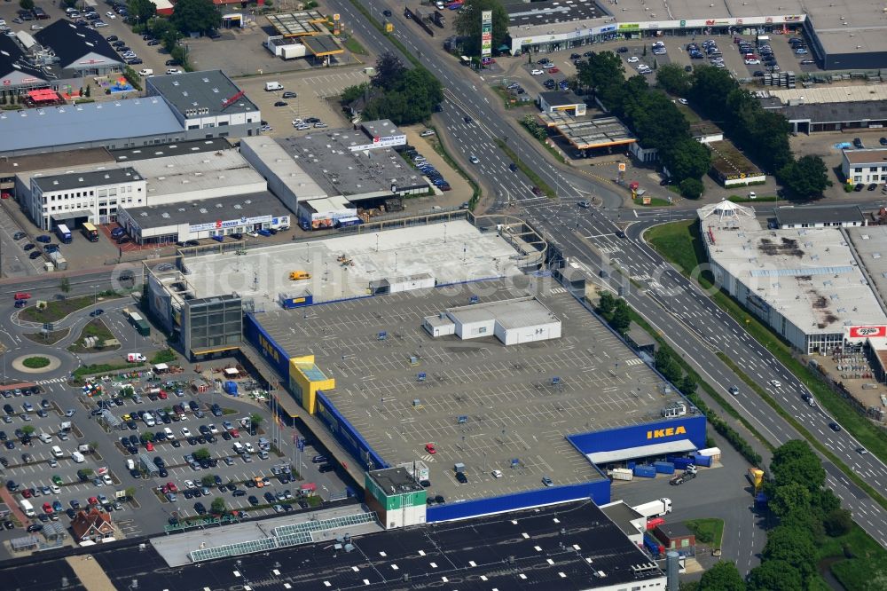 Aerial image Brinkum (Stuhr) - Store Bremen-Brinkum IKEA Germany GmbH & Co. KG in Brinkum (Stuhr) in the state of Lower Saxony