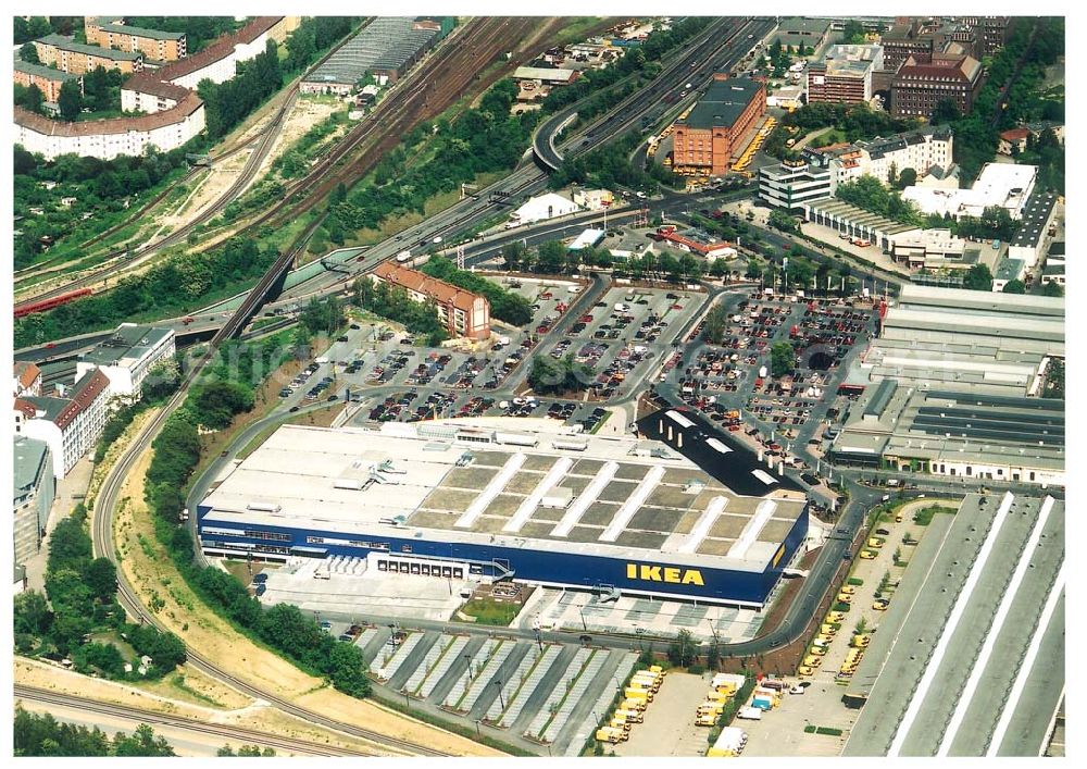 Berlin-Tempelhof from above - 29.05.2004 Berlin Tempelhof Blick auf das Einrichtungshaus IKEA in Berlin Tempelhof