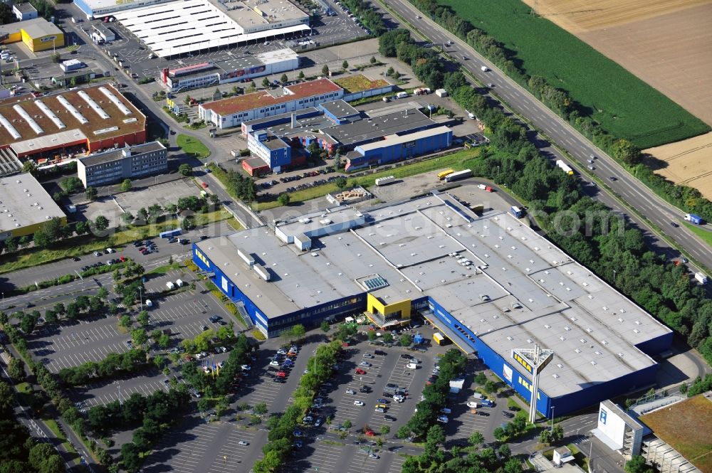 Aerial photograph Köln - View of the furniture shop IKEA in Köln in the state North Rhine-Westphalia. IKEA is an international home products company that designs ans sells ready-tp-assemble furniture. The company is the world's largest furniture retailer