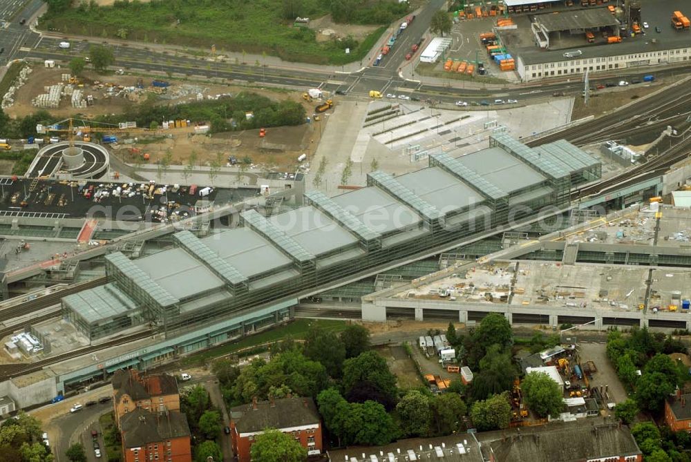 Aerial image Berlin-Tempelhof - Blick auf den neuen Bahnhof Berliner Südkreuz / Bahnhof Papestrasse vor der Einweihung und vollständigen Inbetriebnahme