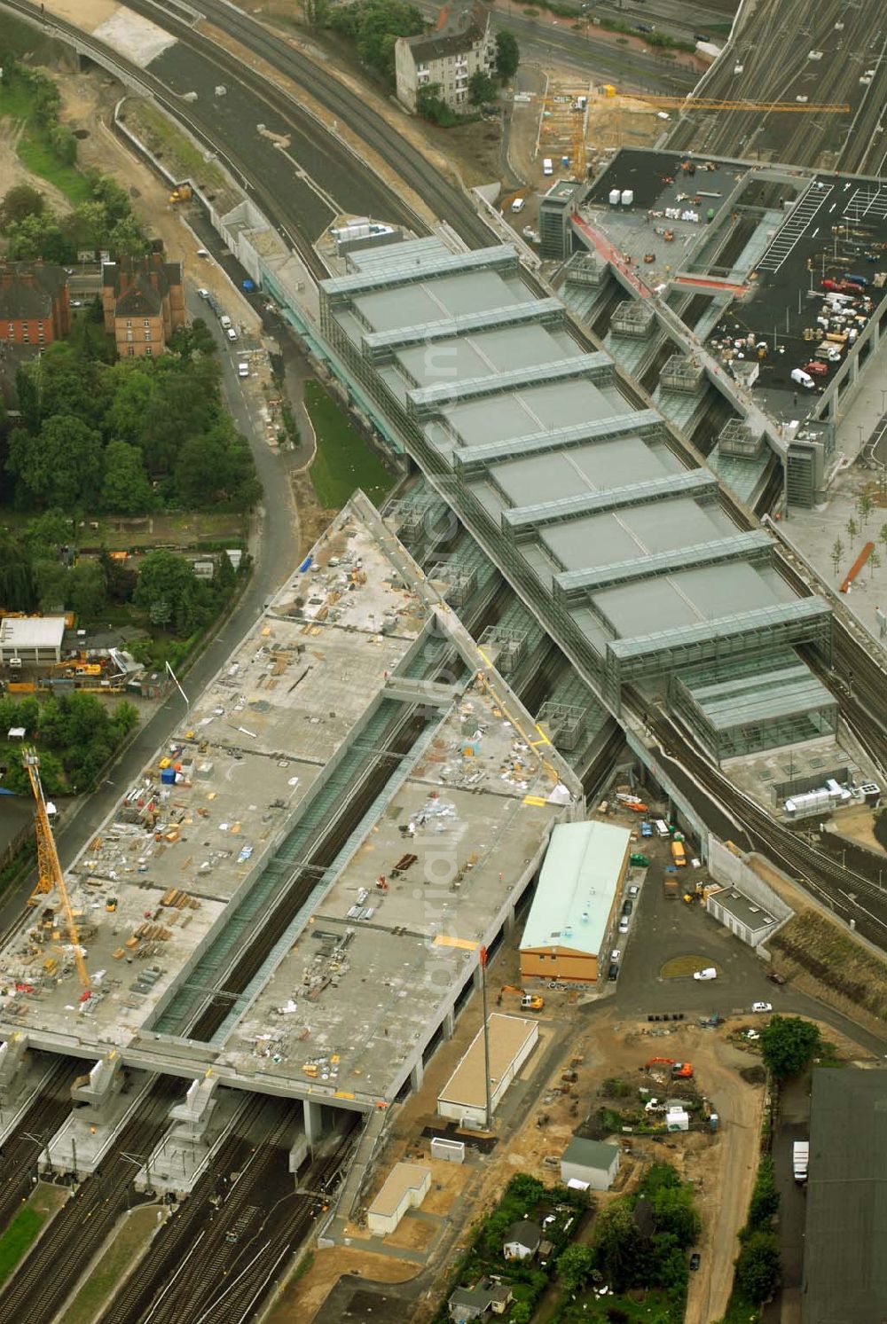 Berlin-Tempelhof from the bird's eye view: Blick auf den neuen Bahnhof Berliner Südkreuz / Bahnhof Papestrasse vor der Einweihung und vollständigen Inbetriebnahme