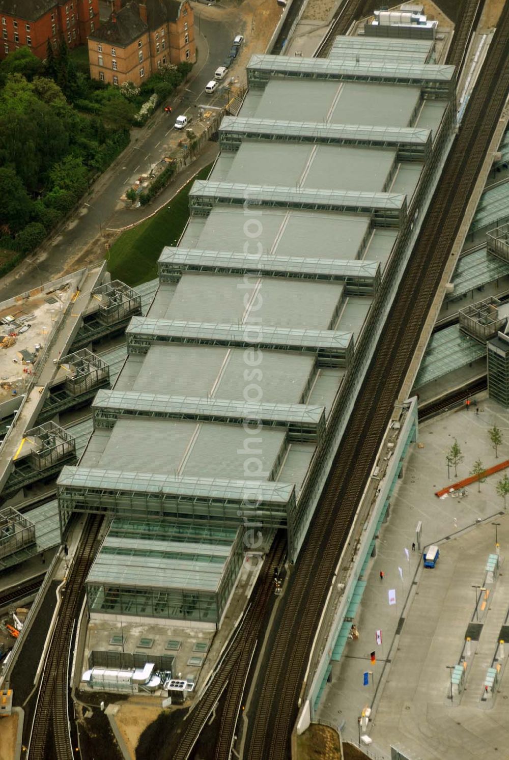 Aerial image Berlin-Tempelhof - Blick auf den neuen Bahnhof Berliner Südkreuz / Bahnhof Papestrasse vor der Einweihung und vollständigen Inbetriebnahme