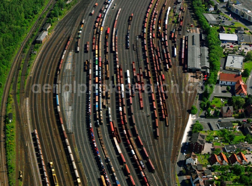 Bebra from above - View of the Railway Museum in Bebra in Hesse