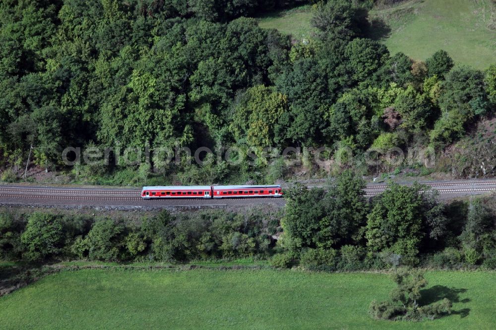 Sonnenberg-Winnenberg, VBG Birke from the bird's eye view: Railway line at Sonnenberg Winnenberg in Rhineland-Palatinate