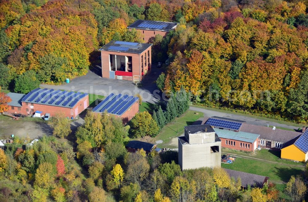 Aerial photograph Groß Döhren - View of the abandoned iron ore mine Grube Fortuna in the near of Groß Dühren in the state Lower Saxony