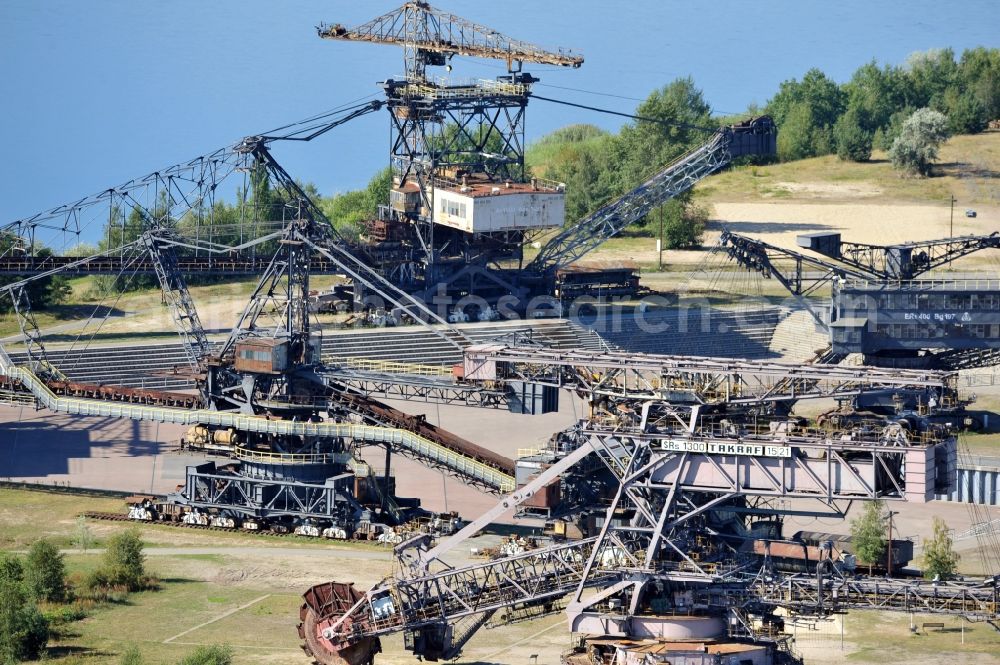 Gräfenhainichen from above - View of Ferropolis, called City of Metal, in Gräfenhainichen in Saxony-Anhalt