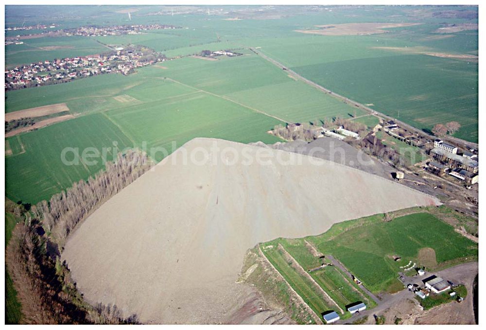 Aerial photograph EISLEBEN - EISLEBEN Kalibergbau- Abraumhalden nordöstlich von Eisleben in Sachsen-Anhalt