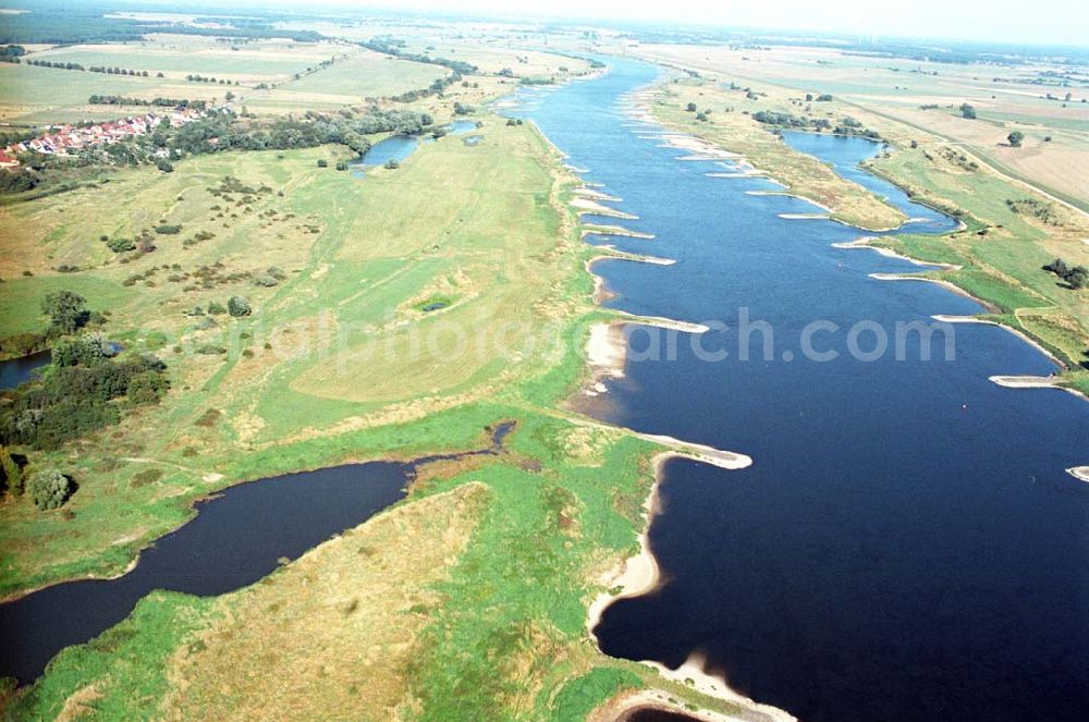 Aerial photograph Ringfurth - Blick auf den Elbausfluss bei Ringfurth.