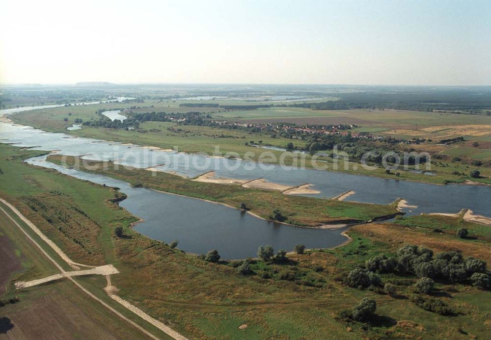 Ringfurth from the bird's eye view: Blick auf den Elbausfluss bei Ringfurth.