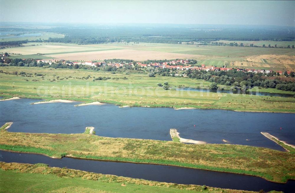 Aerial image Ringfurth - Blick auf den Elbausfluss bei Ringfurth. Ein Ausbauprojekt des Wasserstraßenneubauamtes Magdeburg.