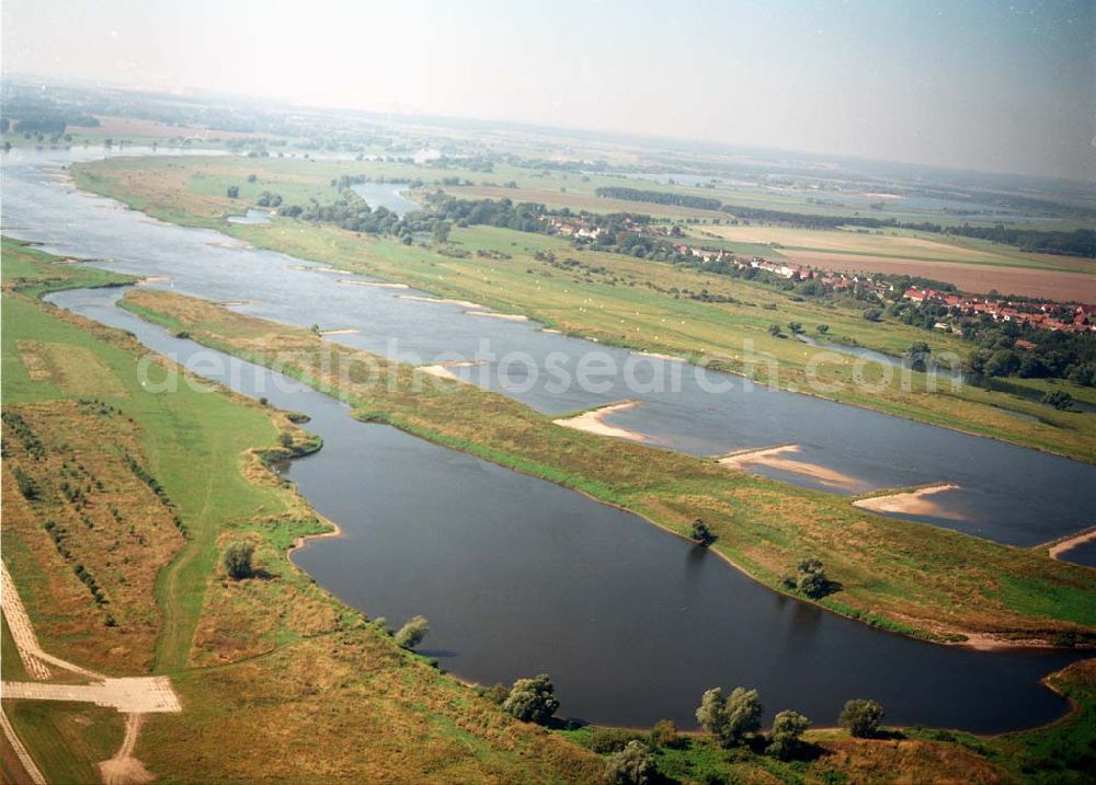 Aerial photograph Ringfurth - Blick auf den Elbausfluss bei Ringfurth. Ein Ausbauprojekt des Wasserstraßenneubauamtes Magdeburg.