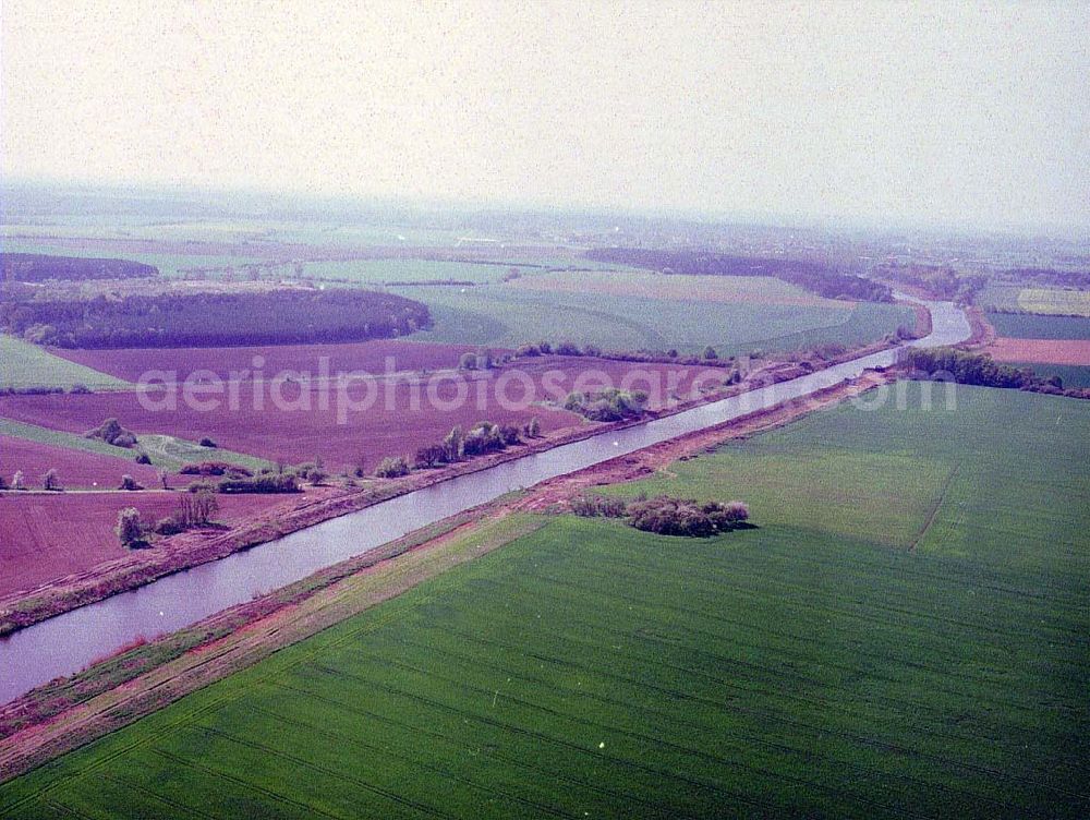 Bergzow from above - Elbe - Havel - Kanal bei Bergzow