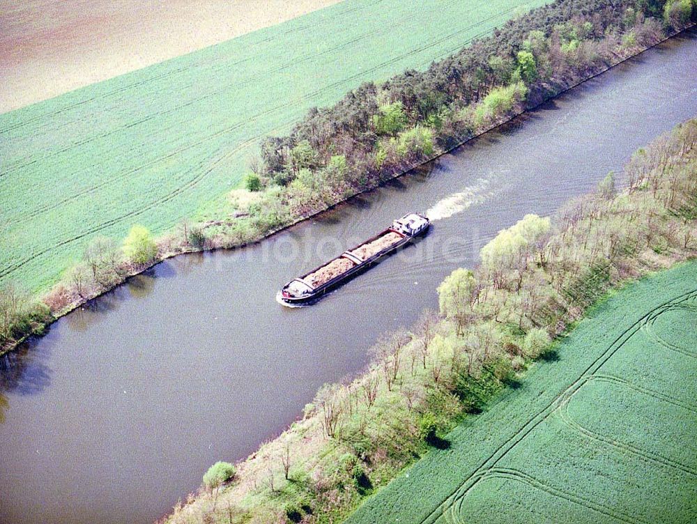 Aerial image Bergzow - Elbe - Havel - Kanal bei Bergzow