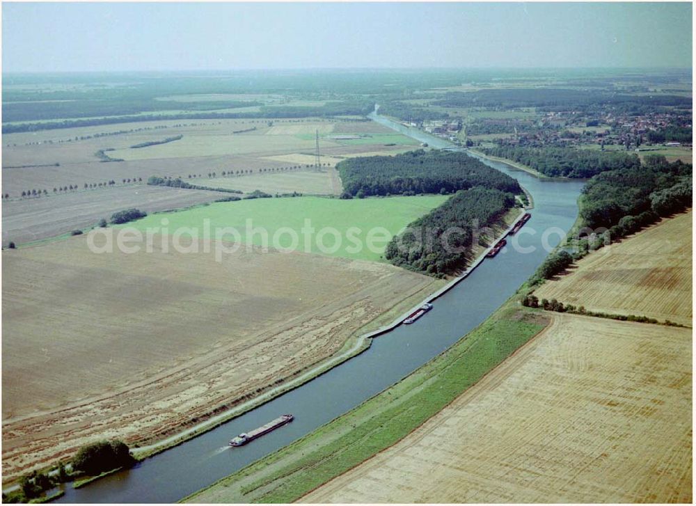 Aerial image Parey - 30.7.2004, Blick auf den Elbe-Havel Kanal nahe Parey