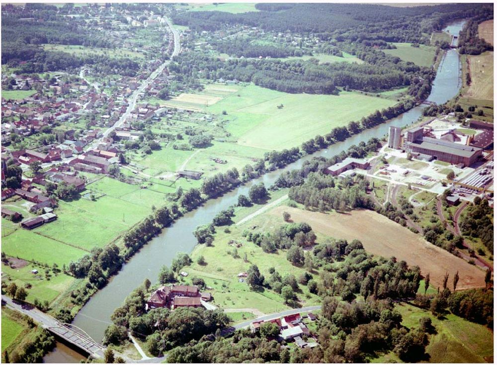 Aerial photograph Zerben - 30.07.2004, Blick auf den Elbe-Havelkanal in Zerben