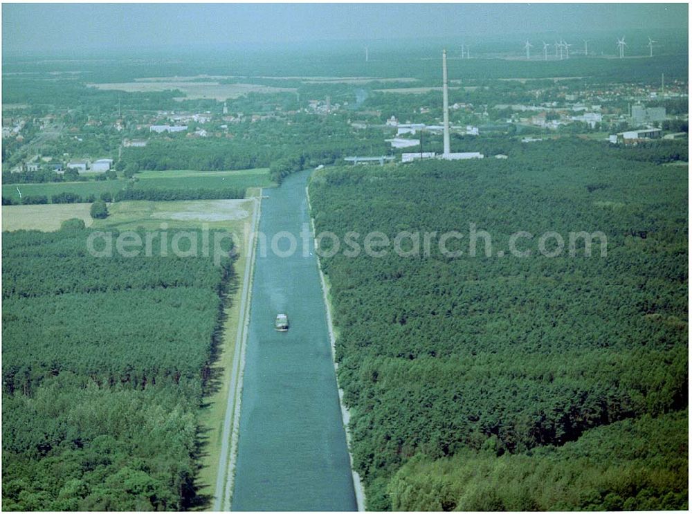 Aerial photograph Genthin - 30.07.2004, Blick auf den Elbe - Havel Kanal in Genthin