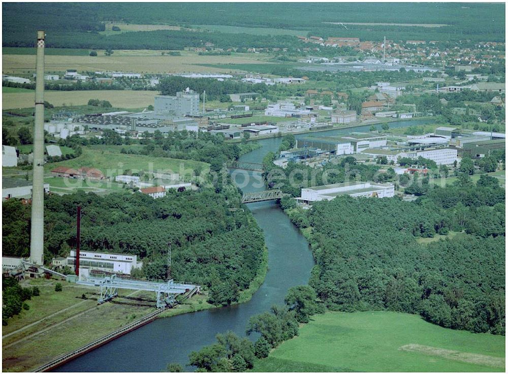 Aerial photograph Genthin - 30.07.2004, Blick auf den Elbe - Havel Kanal in Genthin