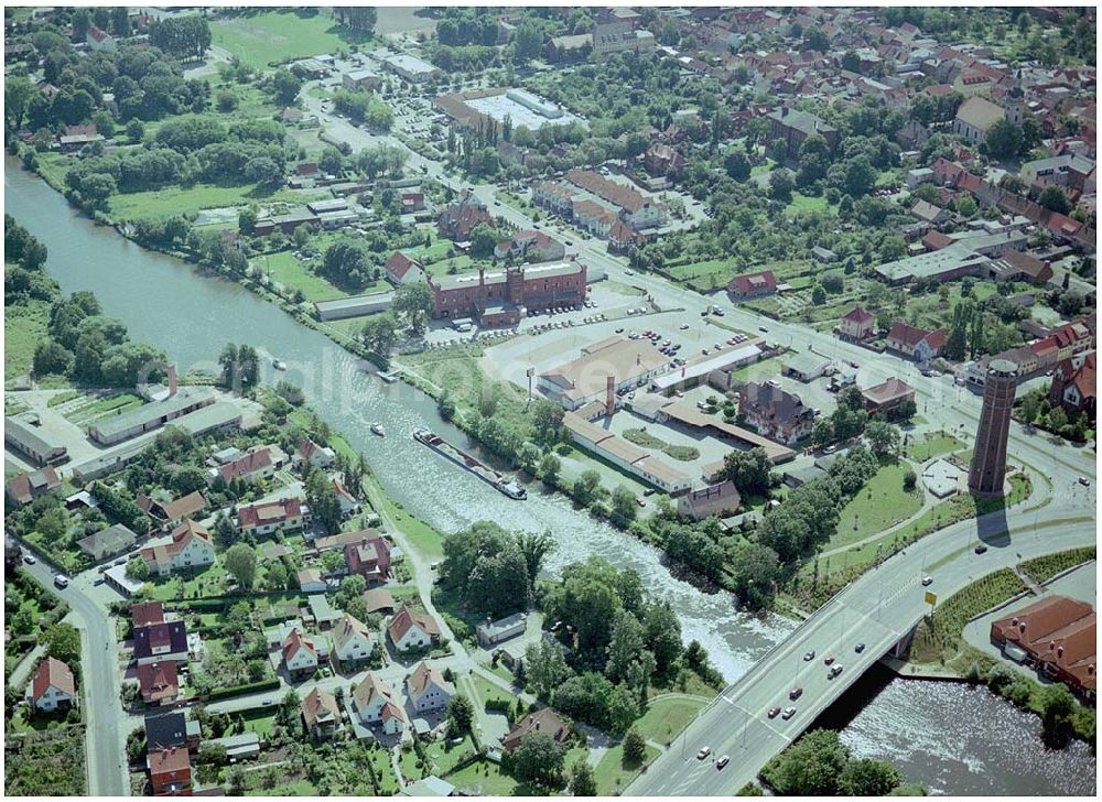 Aerial photograph Genthin - 30.07.2004, Blick auf den Elbe - Havel Kanal in Genthin