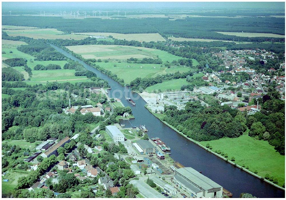 Aerial photograph Genthin - 30.07.2004, Blick auf den Elbe - Havel Kanal in Genthin