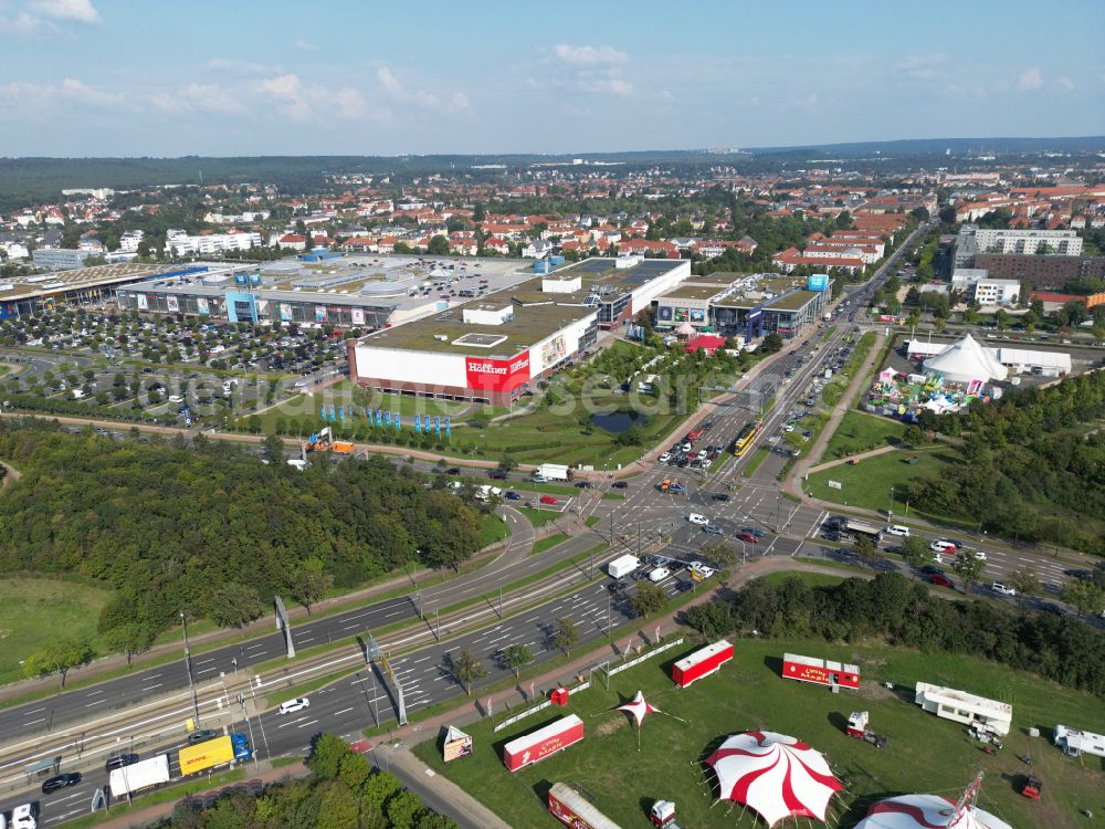 Aerial image Dresden - The Elbepark Dresden is a shopping center in the Dresden district of Kaditz in the northwest of the city in Dresden in the federal state of Saxony, Germany