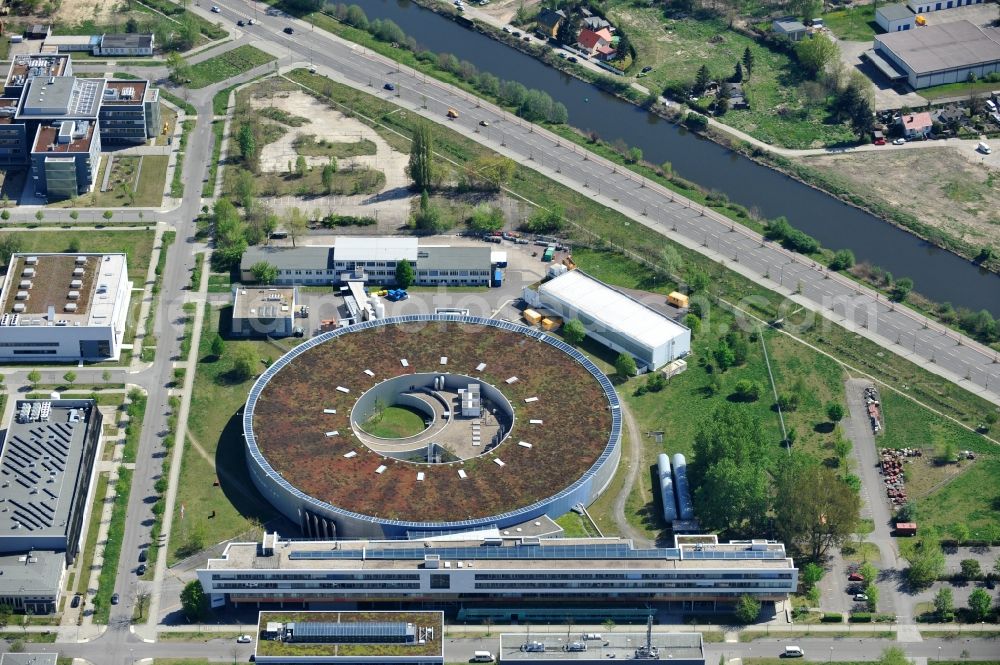 Aerial image Berlin Adlershof - View onto the electron storage ring BESSY in Berlin - Adlershof