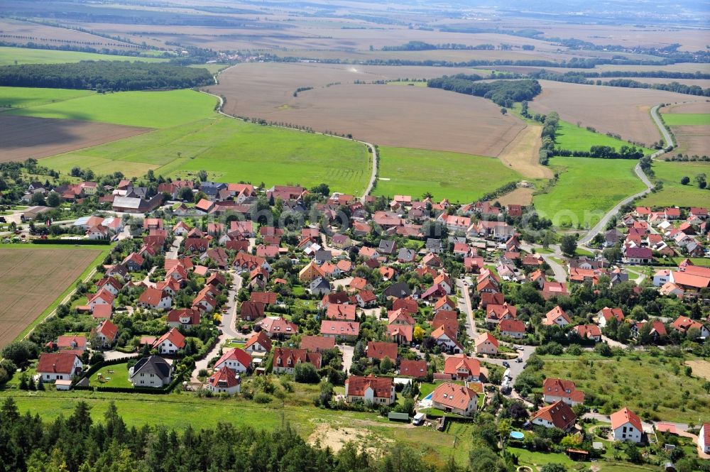 Elleben OT Riechheim from the bird's eye view: Riechheim in the state Thuringia