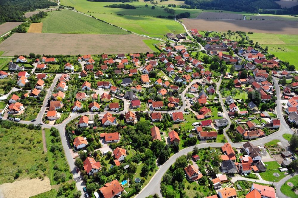 Elleben OT Riechheim from above - Riechheim in the state Thuringia