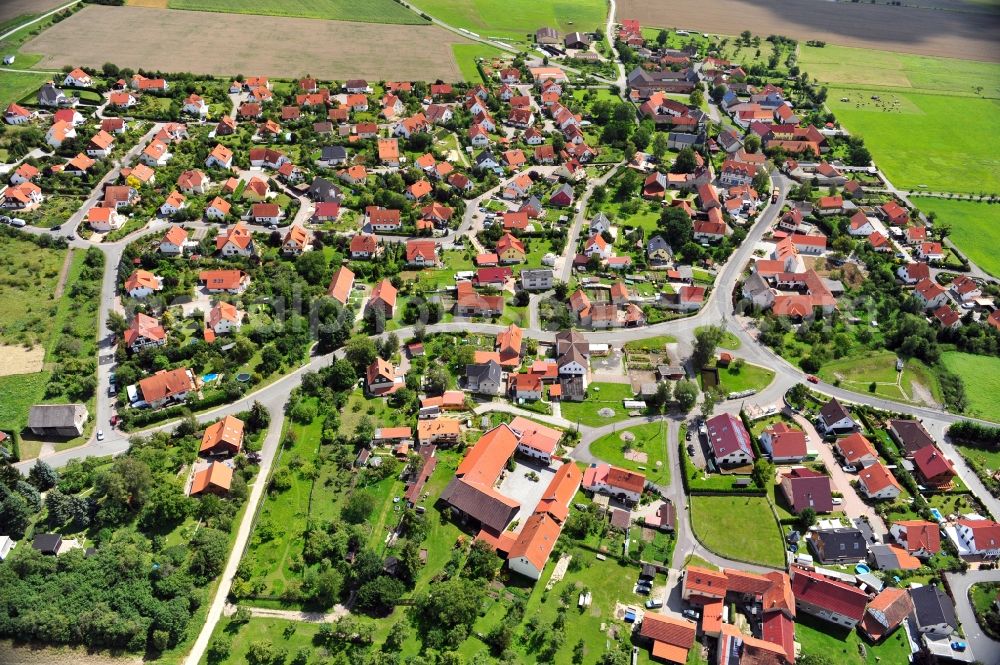 Elleben OT Riechheim from the bird's eye view: Riechheim in the state Thuringia