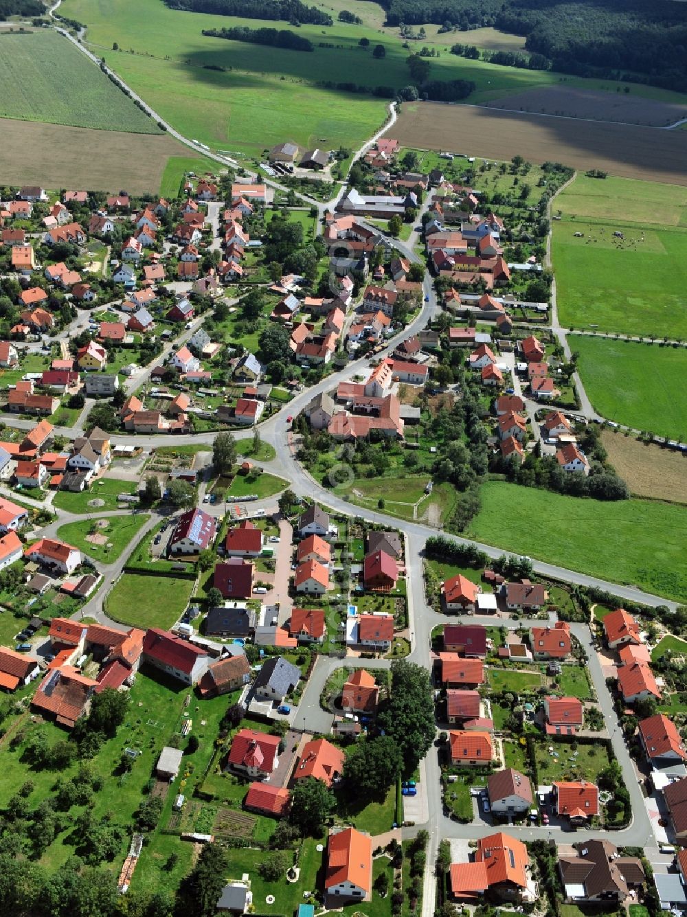 Aerial image Elleben OT Riechheim - Riechheim in the state Thuringia