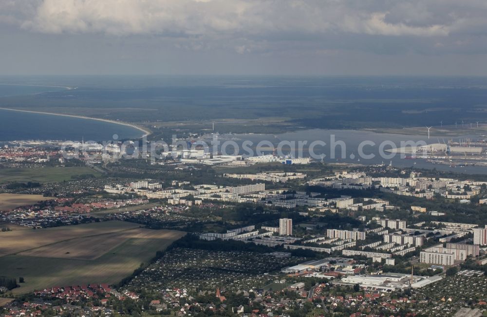 Rostock from the bird's eye view: Elmenhorst - Lichtenhagen in Rostock in Mecklenburg-Vorpommern