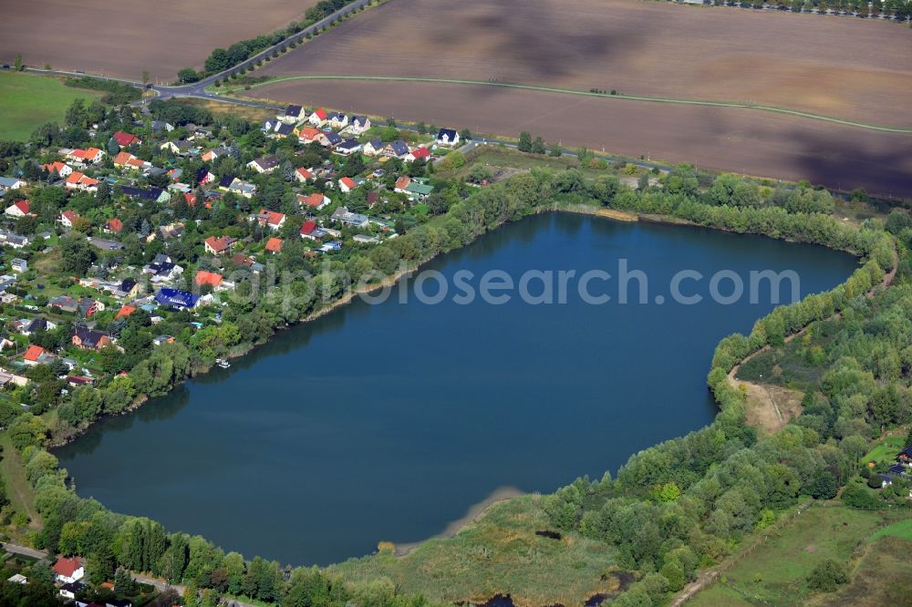 Berlin OT Kaulsdorf from above - View of the Elsensee in the district of Kaulsdorf in Berlin