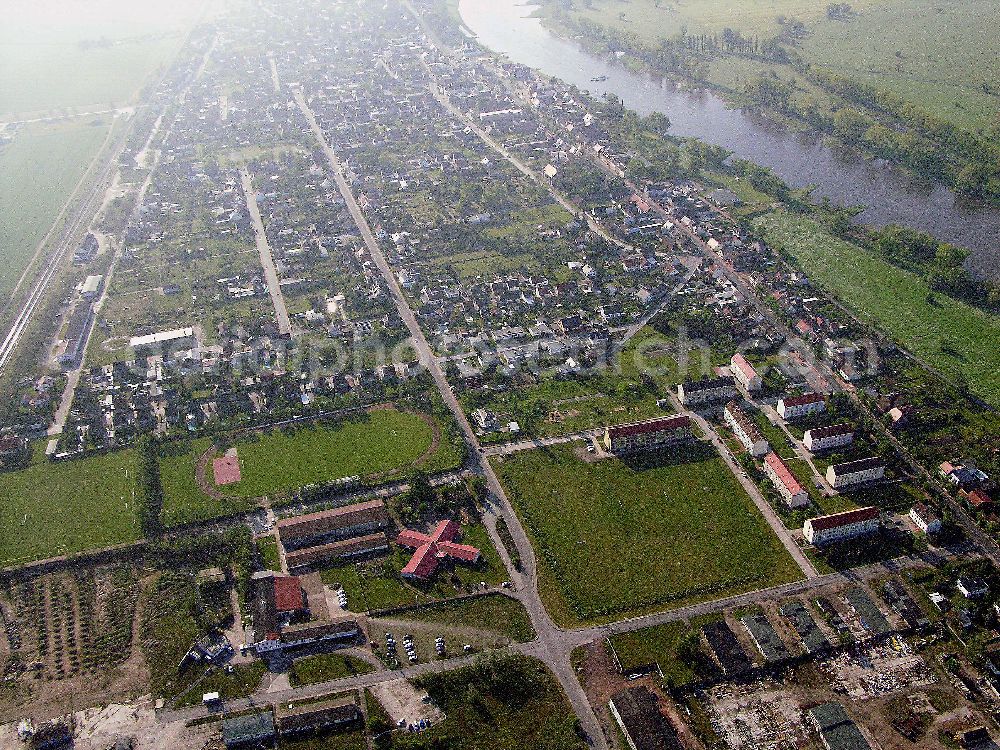 Aerial image Elster an der Elbe - Elster an der Elbe mit Blick auf 06918 Elster an der Elbe in Sachsen-Anhalt