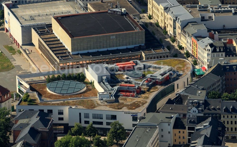 Aerial image Gera - View of the mall Elster Forum in Gera in the state Thuringia